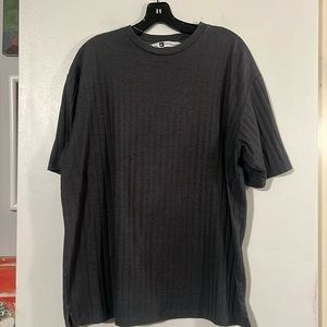 Bachrach mens gray short sleeve ribbed tee